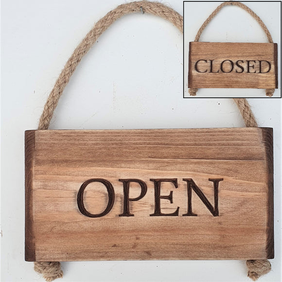 Open Closed Shop/Cafe/Bar, Sign etc (Stained)