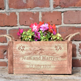 Hand Made Wooden Planters Personalised With Names/Dates For Gifts Weddings Etc
