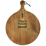 Custom Round Pizza Board 13" - Carved Personalised Serving Board