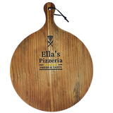 Custom Round Pizza Board 13" - Carved Personalised Serving Board